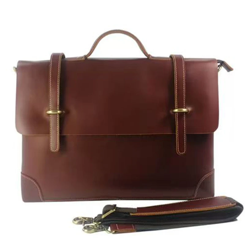 Leather Work Bag Laptop - Neue Herren-Aktentasche aus Glattleder, Luxuriöse Professionelle