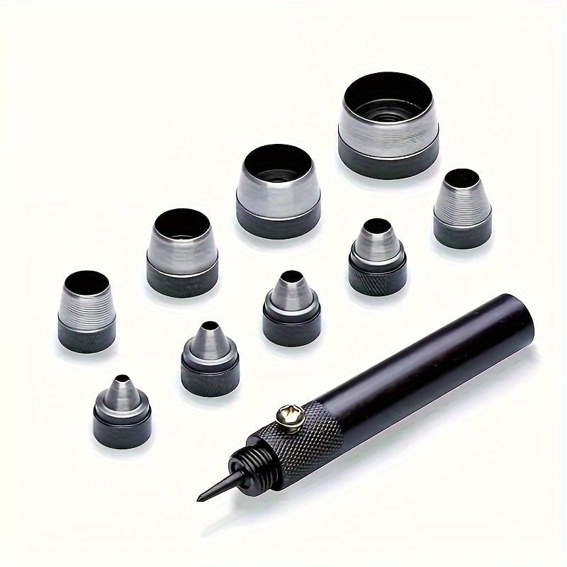 Leatherwork Punch - 10-teiliges Hohlstanzer-Set, robustes Lederlochstanzer-Werkzeug mit austauschbaren