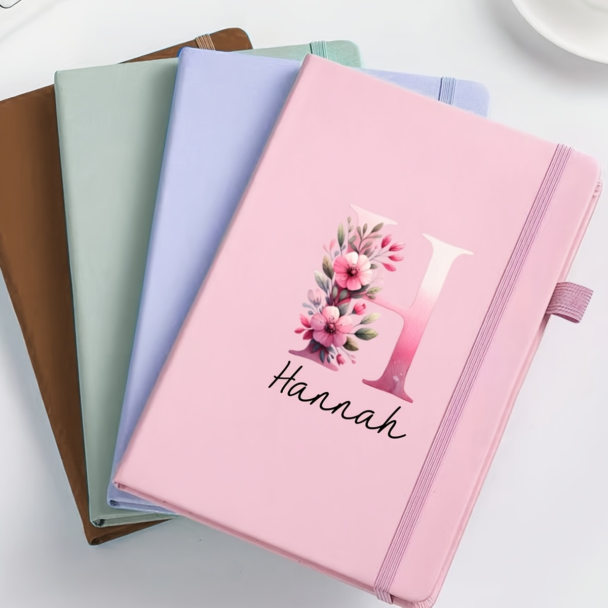 Leather Work Notepad - Personalisiertes Leder-Notizbuch mit Namen, Individuelles Buchstaben-Design,