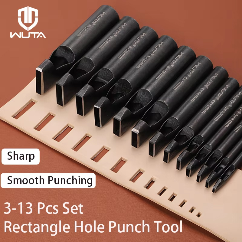 Leather Punch Revolving - WUTA Basic Series 3-13-teiliges Lederlocher-Set, schwarz,
