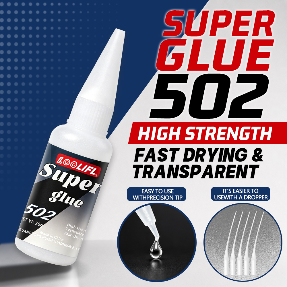 Leatherwork Diy - Loolifl-502-20Ml Sofortiger Transparenter Cyanacrylat-Klebstoff mit Mittlerer