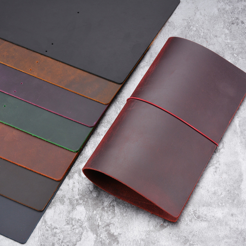 Leather Work Notepad - DIY Notizbuchhülle Crazy Horse Leder A5/A6/Standard/Tasche/Passgröße