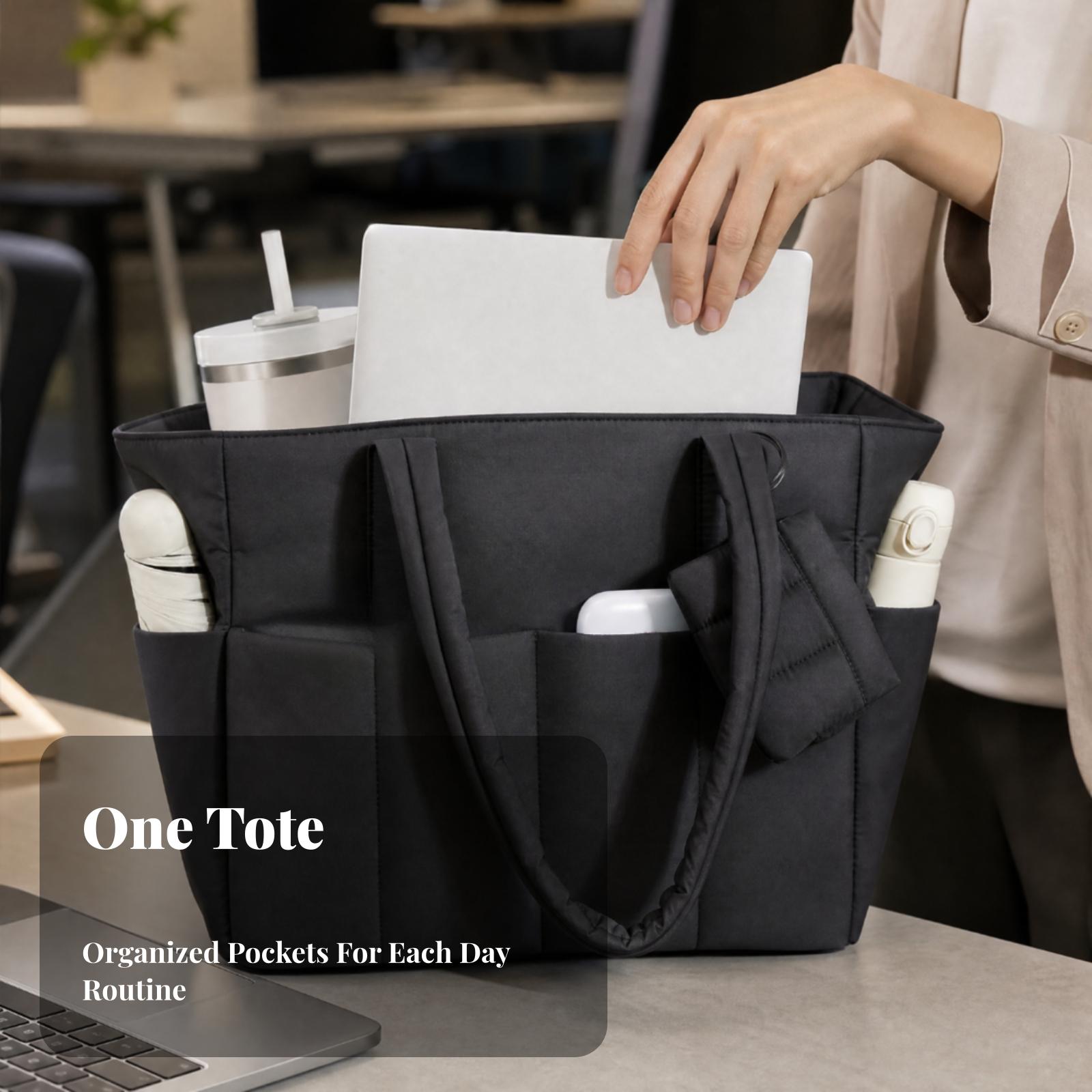 Damen-Tragetasche aus gesteppt – Leather Work Bag Laptop Bewertung und Preis