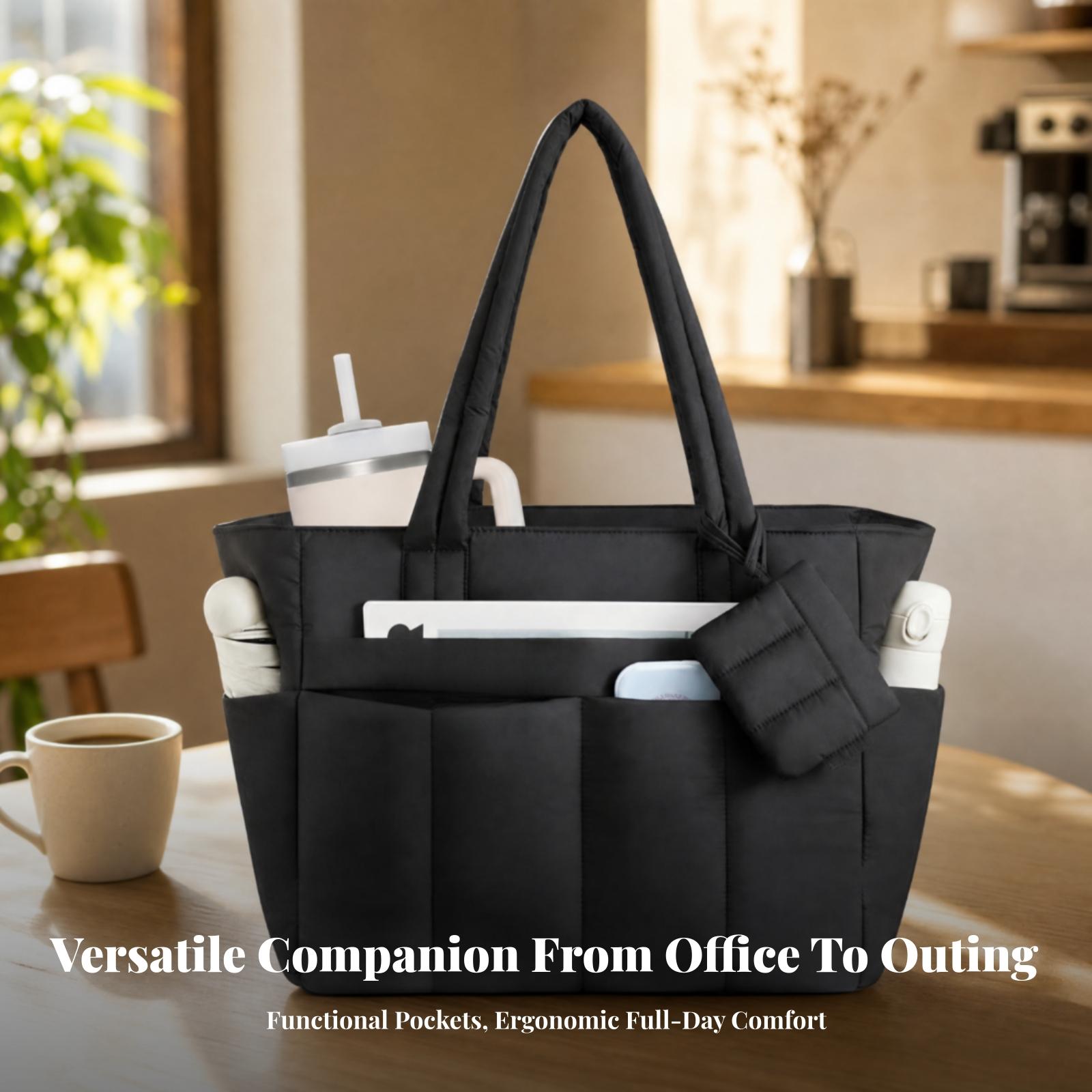 Damen-Tragetasche aus gesteppt – Leather Work Bag Laptop Bewertung und Preis