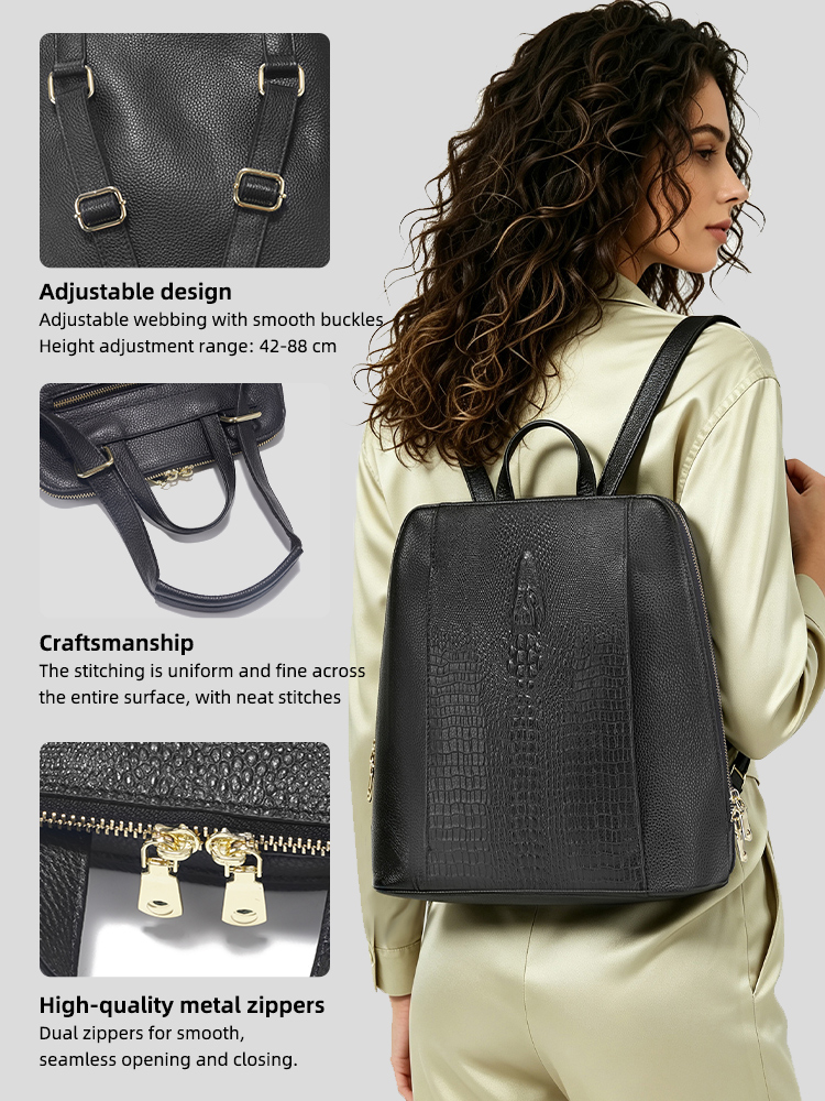 Zency Damen-Rucksack aus Kroko – Leather Work Bag Laptop Bewertung und Preis
